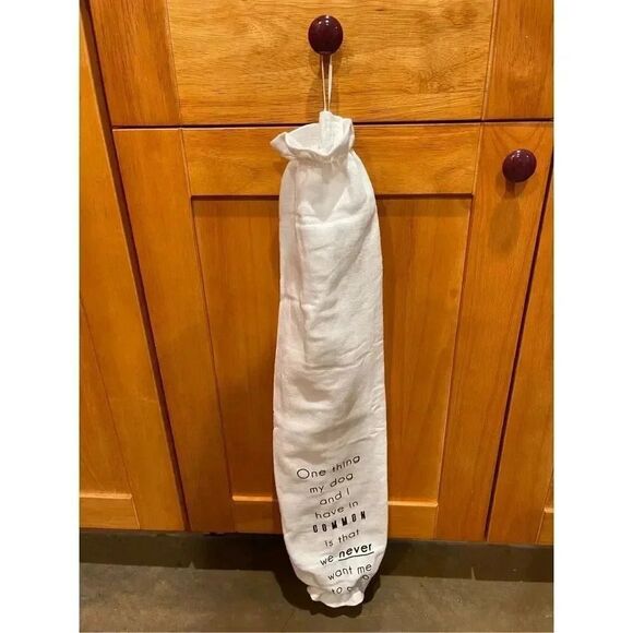 Handmade Plastic Bag Holder- One Thing My Dog And I Have in Common is That We Ne - Picture 1 of 1